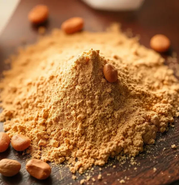 roasted peanut powder on table